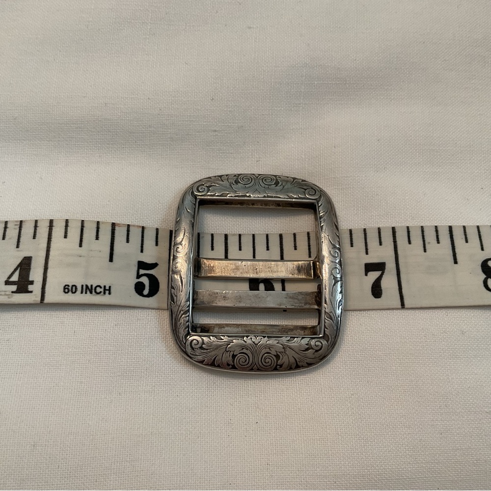 ANTIQUE WILLIAM KERR SIGNED STERLING ART NOUVEAU DESIGN BELT BUCKLE #5188 - Picture 5 of 10